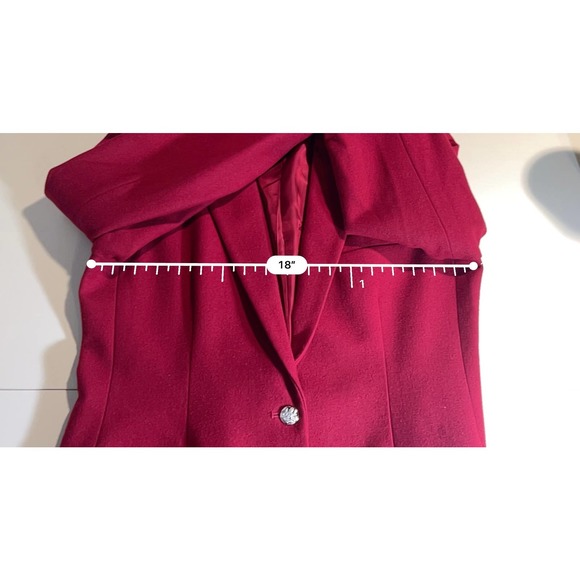 Lauren‎ Ralph Lauren Poppy Red Worsted Wool Blazer sz 10 - Picture 5 of 7